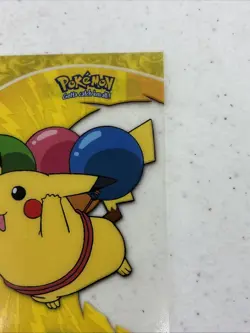 Pikachu #25 PC1 2000 Topps Pokemon TV Animation Blue Logo Clear Card NM Vintage - Image 3