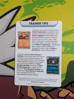 Pokemon Destined Rivals Trainer Tip Insert Pre-Release Card Cynthia Garchomp - Image 2