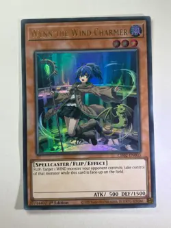 Wynn the Wind Charmer CH02-EN003 Ultra Rare 1st Edition YuGiOh Card NM - Image 1