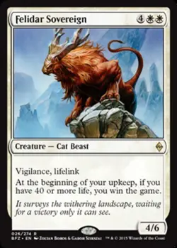 1x Felidar Sovereign MTG - Battle For Zendikar - Light Play - Image 1