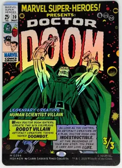 Doctor Doom (Borderless) (0394) - Marvel Super Heroes NM MTG Magic (See Desc.) - Image 1