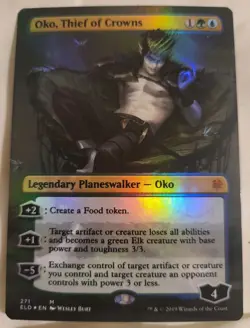 [1x] Oko, Thief of Crowns - Foil - Borderless Near Mint, English Throne of Eldra - Image 1