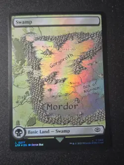 Foil Swamp Mordor & Gorgoroth 277 MTG LOTR Tales Middle Earth 2023 MT 9.0 - Image 1