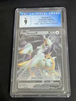 2022 Pokemon Ultra Premium Collection Arceus V Metal 122/172 CGC 9 - Image 1