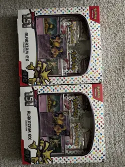 Pokemon 151 Scarlet & Violet Alakazam ex Collection Box TCG Sealed-Lot of 2 - Image 1