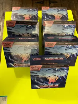 Pokemon TCG Chaos Rising Elite Trainer Boxes SEALED ETB LOT OF 7 - Image 1