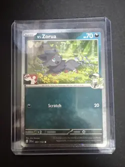 097/159 Ns Zorua Prize Pack Series 9 Pokemon TCG League Play Stamped Cosmos Holo - Image 1