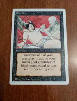 1994 Magic: The Gathering - Revised(3rd) - SACRIFICE - Uncommon - NM - Image 1