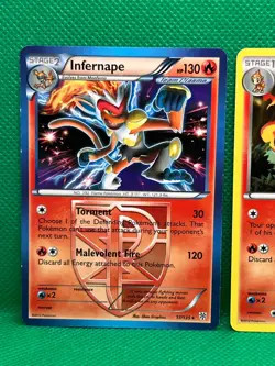 Pokemon Tcg Infernape 17/135 Monferno 16/135 & Chimchar 15/135 Plasma Non Holo - Image 2
