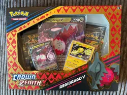 Pokemon TCG Sword & Shield Crown Zenith Regidrago V Collection Sealed Box - Image 1