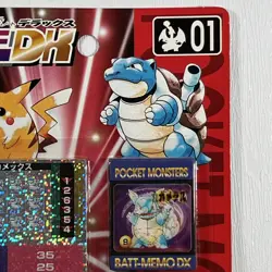 Rare Sealed Battle Game Note DX 01 Pokemon Vintage JP Tomy Blastoise Pikachu - Image 2