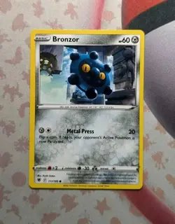 Pokemon Bronzor 111/189 Additional Black Ink Misprint Error NM - Image 1