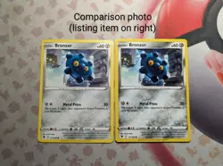 Pokemon Bronzor 111/189 Additional Black Ink Misprint Error NM - Image 3