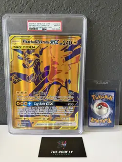 2021 POKEMON [JUMBO] BLACK STAR PROMO - #SM248 FA PIKACHU & ZEKROM GX - PSA 8 - Image 4