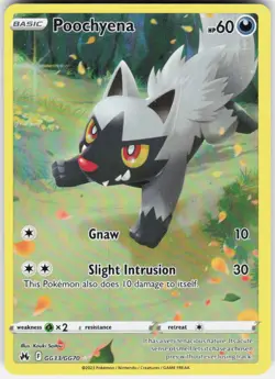Poochyena GG33/GG70 Holo Crown Zenith Galarian Gallery Pokemon - Image 1