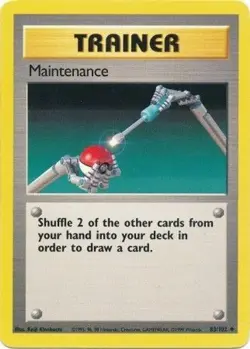 MAINTENANCE 83/102 UNCOMMON BASE SET UNLIMITED LP POKEMON - Image 3