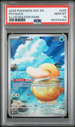 2026 POKEMON ASC EN-ASCENDED HEROES ILLUSTRATION RARE #226 PSYDUCK PSA 10 - Image 1