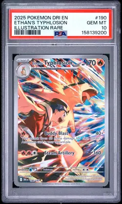 Pokemon Holo Full Art Ethan's Typhlosion 190/182 PSA 10 GEM MINT Destined Rivals - Image 1