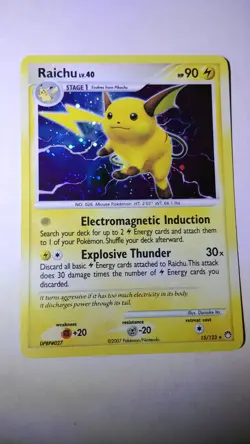 Pokemon / Raichu / Mysterious Treasures / Holo / Light-Played / 15-123 - Image 1