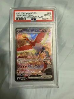 Ethan's Ho-Oh EX 230/182 PSA 10 - Destined Rivals SIR Pokemon Card Ethans Ho-oh - Image 1