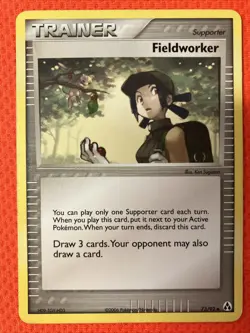 Fieldworker 73/92 Legend Maker Regular Pokemon Card Single TCG 2006 - Image 1