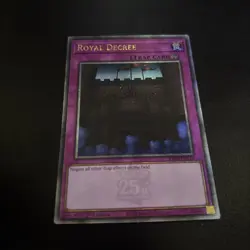 Royal Decree RA04-EN113 Quarter Century Yugioh Card 1st Ed Mint - Image 1