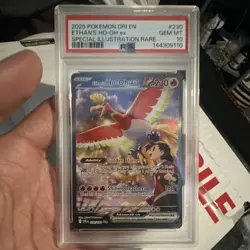 The Pokemon Company Ethan's Ho-Oh ex 230/182 Destined Rivals SIR Holo EN PSA 10 - Image 1