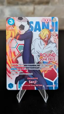 Round 1 Sanji English One Piece Promo OP15-047 In Hand! Lighly Played - Image 1