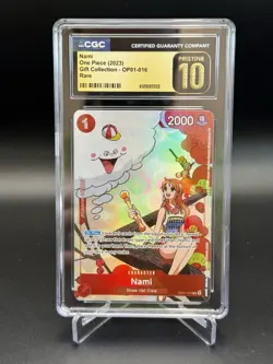 One Piece Nami OP01-016 2023 Gift Collection Rare CGC 10 Pristine - Image 1