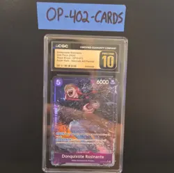 CGC Pristine 10 Donquixote Rosinante OP10-072 Royal Blood SR Alt Art Parallel - Image 1