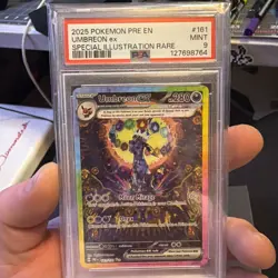 PSA 9 Pokemon Prismatic Evolutions Umbreon ex #161 Special Illustration Rare - Image 1