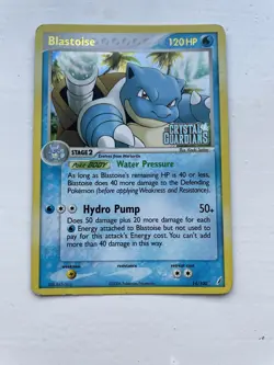 Pokemon TCG EX Crystal Guardians BLASTOISE Reverse Holo (14/100) Near Mint - Image 1