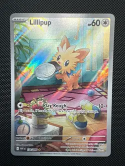 Lillipup 154/086 IR NM White Flare (WHT) Illustration Rare Pokemon Card - Image 1