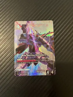 Gundam Card Game TCG Aile Strike LR+ ST04-001 English NM - Image 1