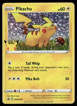 Pokemon Tcg Pikachu #SWSH039 Pokemon Promo NM - Image 1