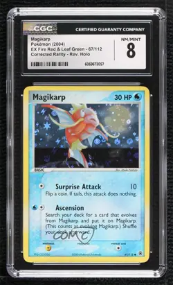 Magikarp Reverse Foil Pokemon EX FireRed & LeafGreen CGC 8 2004 - Image 1