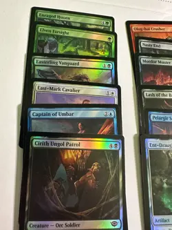 LOTR MTG Lot of 18 Foil Cards Commons Lightly Played or Better - Image 2