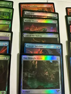 LOTR MTG Lot of 18 Foil Cards Commons Lightly Played or Better - Image 3