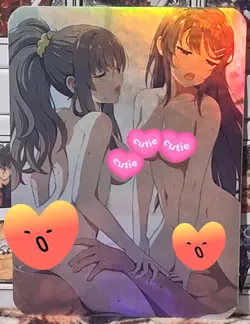 Mai Sakurajima Bunny Girl Senpai Double Sided Holo Waifu Fan Art Card - Image 1