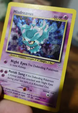 Misdreavus 11/64 Holo Neo Revelations Additional White Ink Error Pokemon Card LP - Image 4
