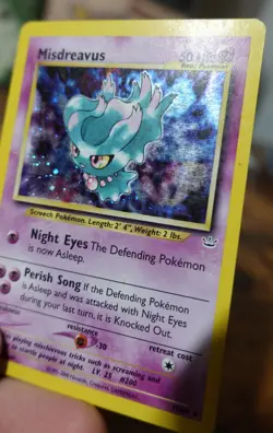 Misdreavus 11/64 Holo Neo Revelations Additional White Ink Error Pokemon Card LP - Image 5
