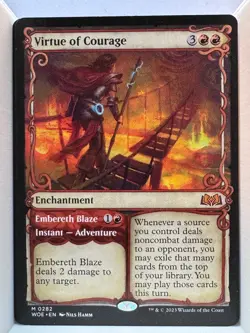 Virtue of Courage (Showcase) M Wilds of Eldraine 282 NM - Image 1