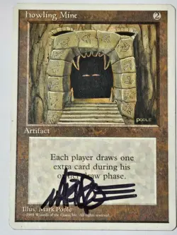 HOWLING MINE Non-foil MARK POOLE ARTIST SIGNED Auto MTG Autographed Signature 4E - Image 1