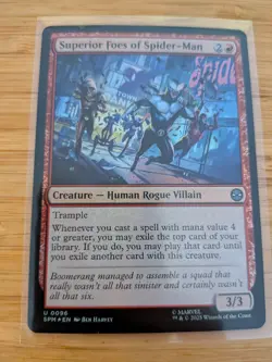 MTG Superior Foes of Spider-Man (FOIL) 0096 Spider-Man M/NM Free UK P&P - Image 1