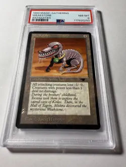 Weakstone Antiquities Regular MTG PSA 8 NM-MT Near Mint to Mint - Image 1