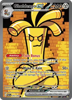 Gholdengo ex (252/182) [Scarlet & Violet: Paradox Rift] Near Mint Holofoil - Image 1