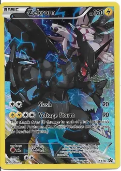 The Pokemon Company Pokemon TCG Zekrom Full Art Promo Holo XY76 2015 120 HP - Image 1