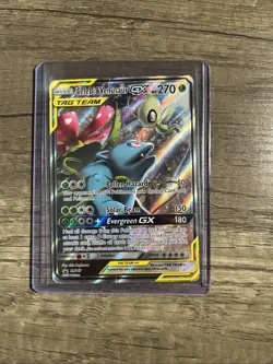 Pokemon TCG Celebi & Venusaur GX SM167 Sun & Moon Promo Tag Team Holo Ultra Rare - Image 1