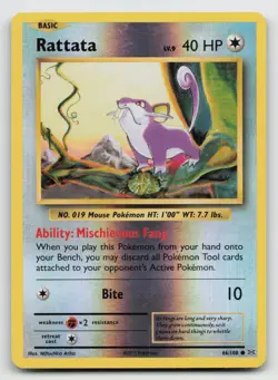 Rattata 66/108 XY Evolutions Reverse Holo Pokemon LP - Image 1