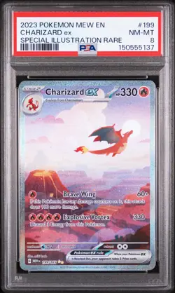 Pokemon Charizard EX 199/165 Scarlet & Violet 151 SIR PSA 8 - Image 1